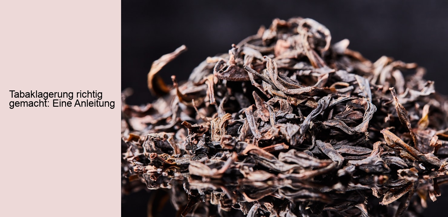 Tabaklagerung richtig gemacht: Eine Anleitung