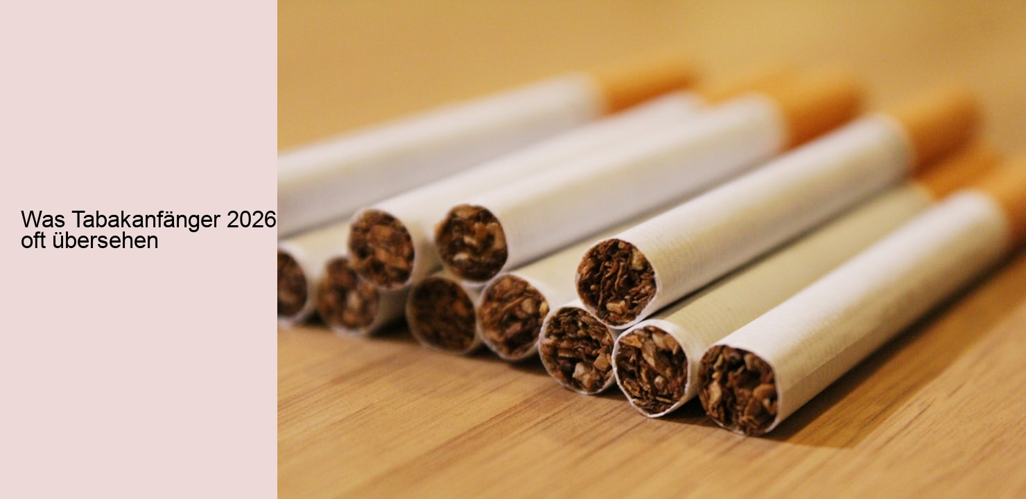 Was Tabakanfänger 2026 oft übersehen