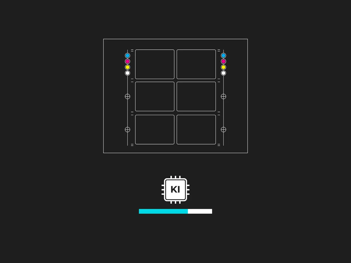 User Interface, welches den automatisierten Ausschuss von  Etiketten zeigt.