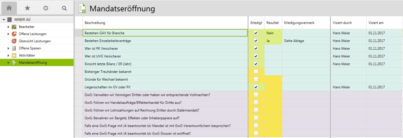 Mandatseroeffnung in Vertec