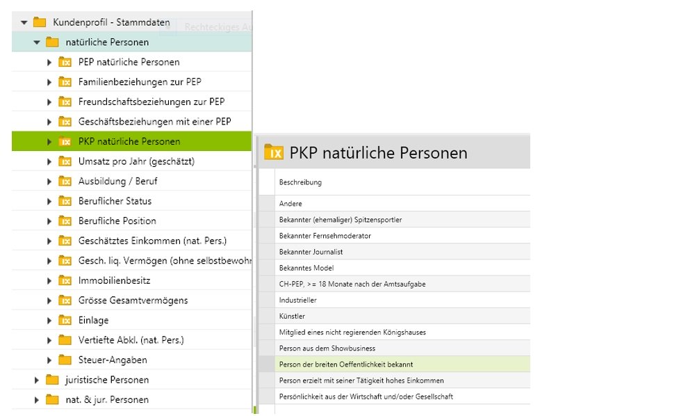 Auswertung hinterlegter Felder