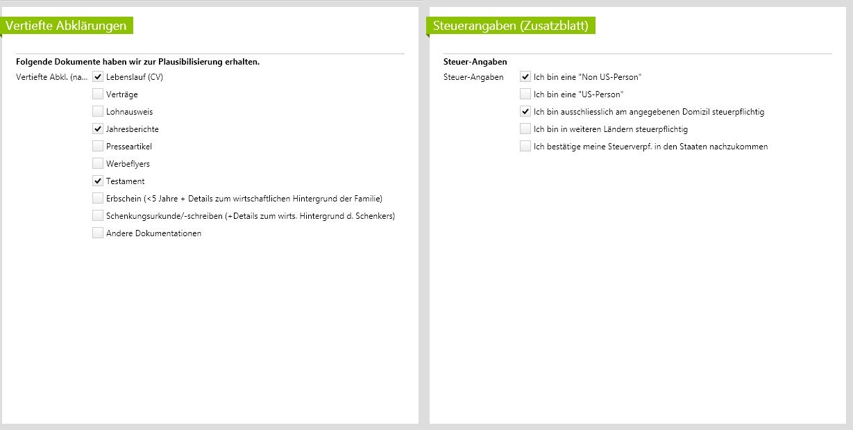Steuerangaben Vertec