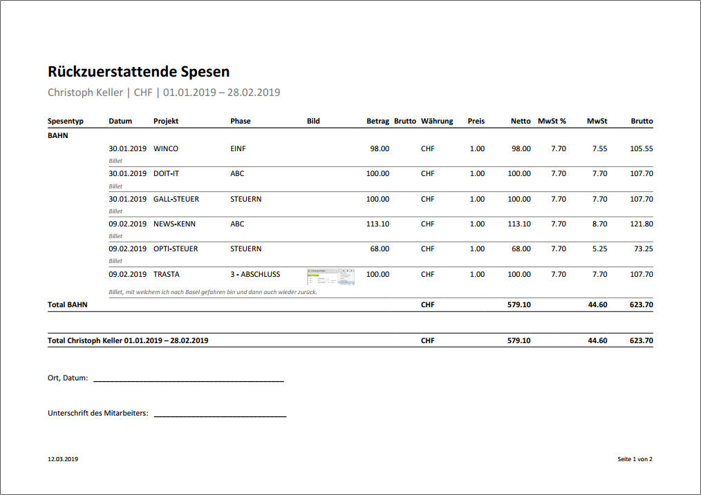Expenses To Reimburse