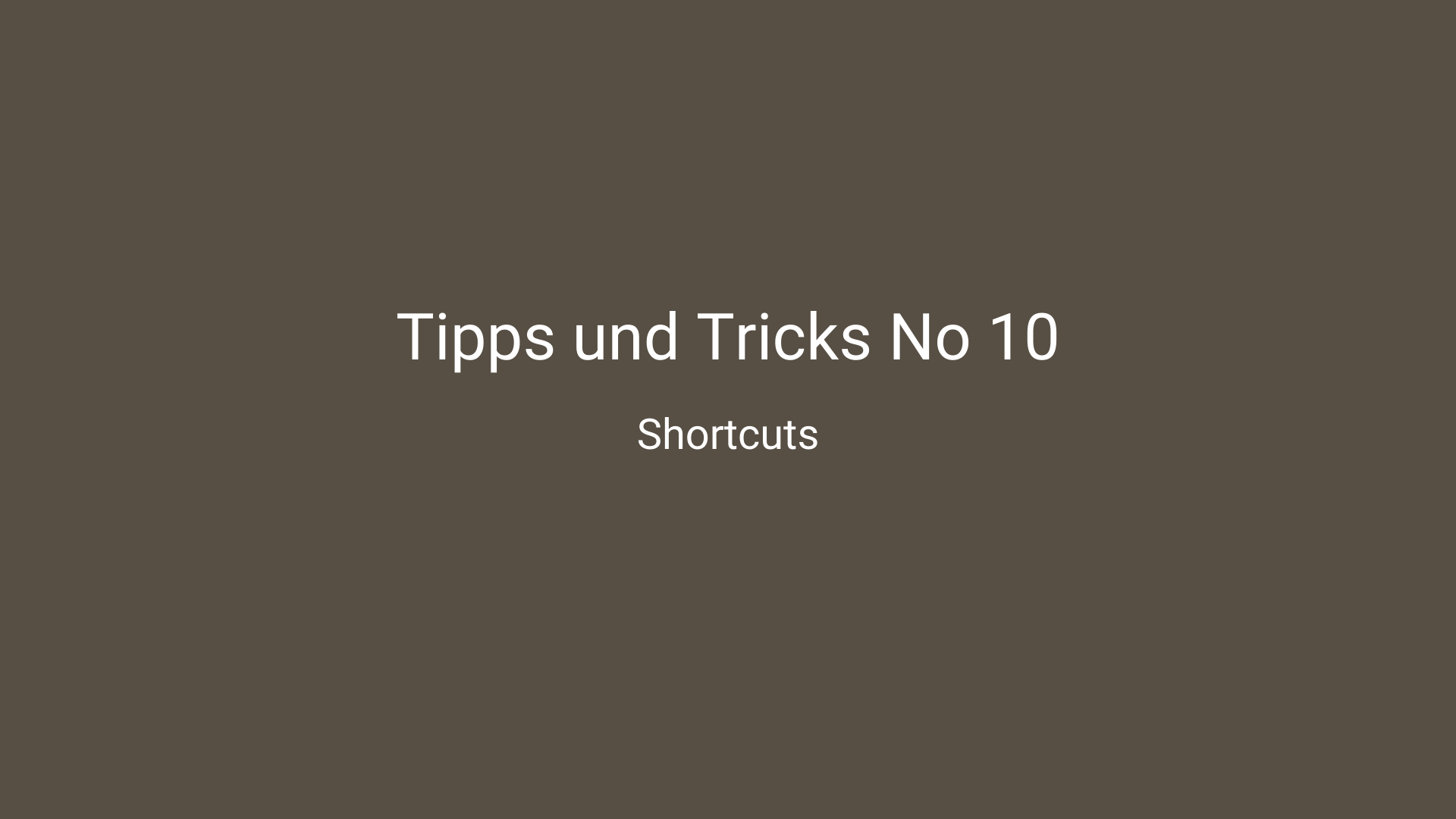 Tipps und Tricks