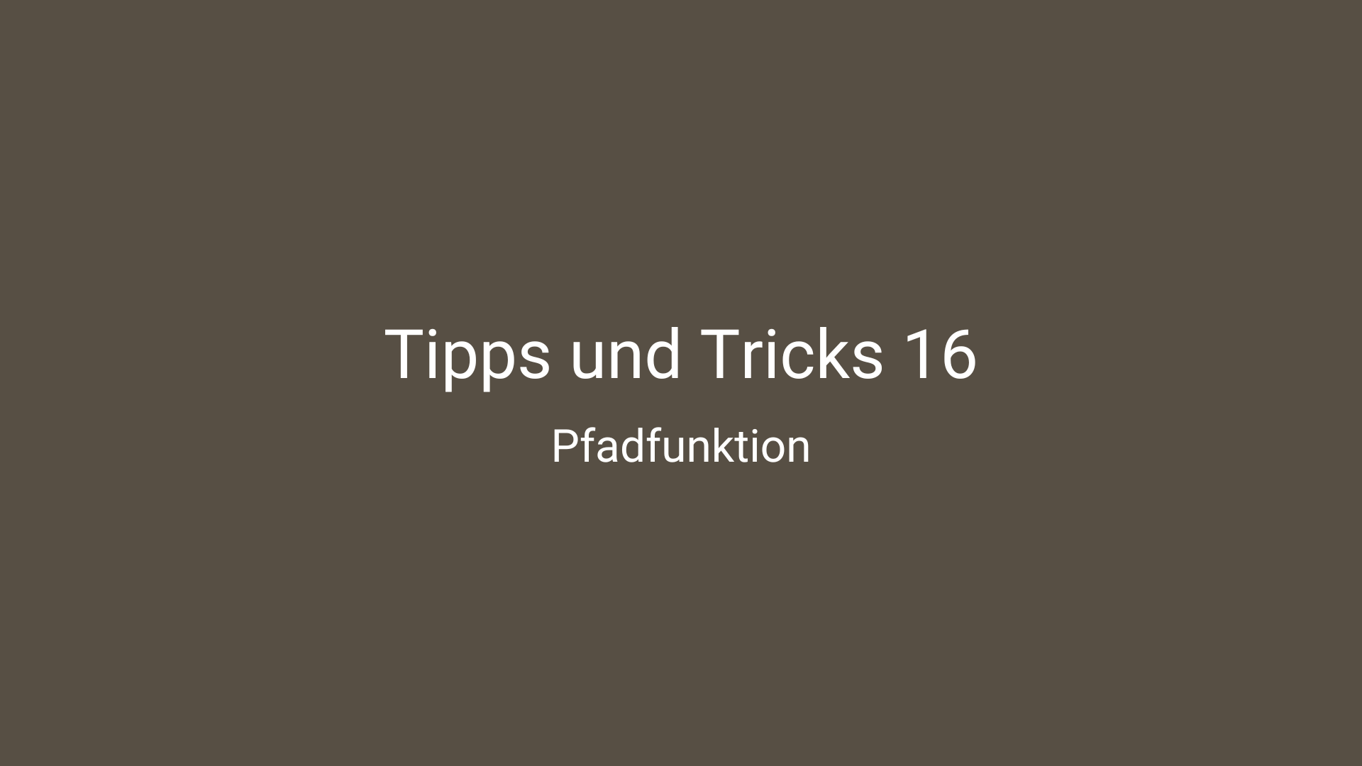 Tipps und Tricks