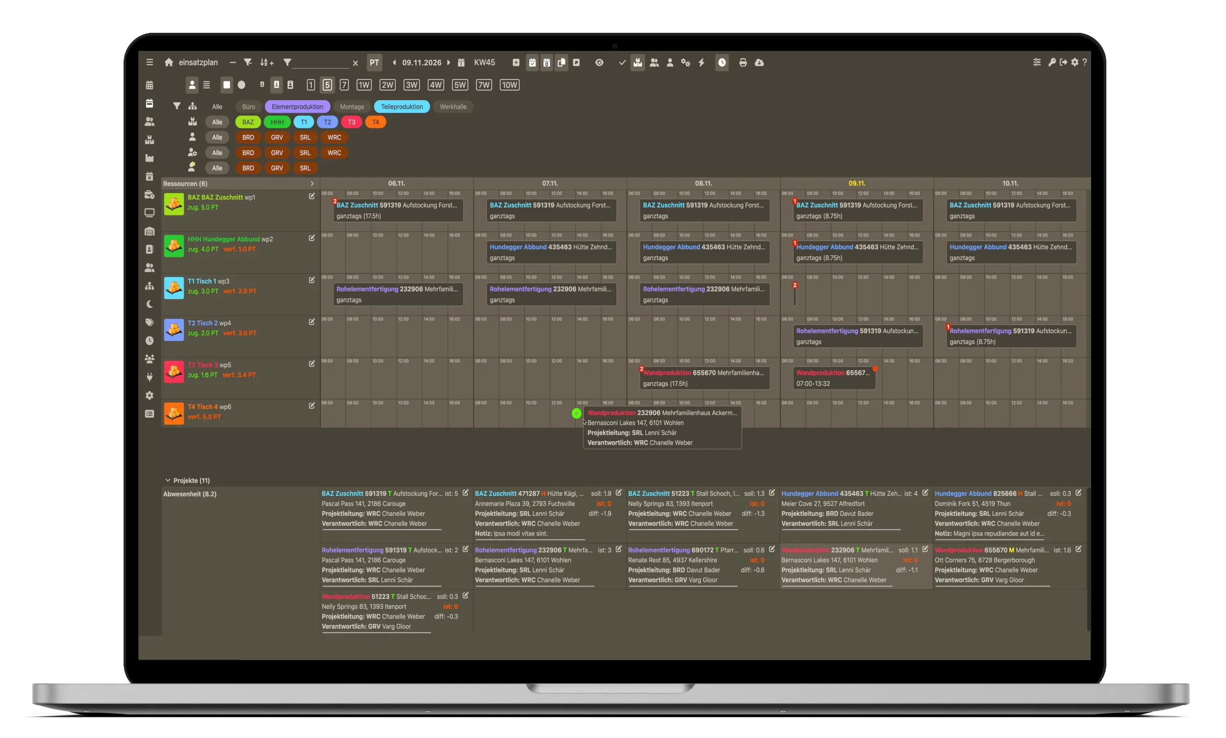 Vanillaplan Fertigung